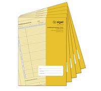 SIGEL AW480/5 Training Report Book for Daily Registrations, Pack of 5, DIN A4, 28 Sheets / 56 Pages, 1 Week at a Glance on 1 Page, Enough for 1 Year