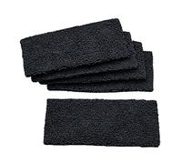 SIGEL BA121 Set of 5 Spare Microfiber Strips with Velcro for SIGEL BA120 Blackboard Eraser, Washable, 13 x 6 cm, Black