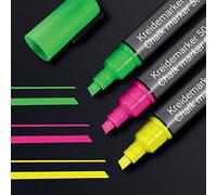 SIGEL BA182 Chalk Marker 50, chisel tip 1-5 mm, Pink/Green/Yellow, 3 Pieces