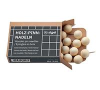 SIGEL BA240 Pins, large wooden head, Beige, length 2.2 cm, 25 Pieces