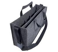 Sigel BA411 Desk Sharing Bag L Classic, for Mobile Work, Very Stable, Synthetic Felt, for Laptops Up to 17,3", Dark Grey, 50 X 28 cm