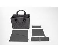 SIGEL BAB10 Starter Bundle Bag Accessories M - Dark Grey - 1x Desk-Sharing Bag, 1x Laptop Sleeve, 1x Bag Organiser Set, 1x Desk pad - Synthetic Felt, Recycled polyethylene (RPET) - 36 x 28 x 15 cm