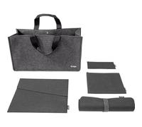 SIGEL Bag Accessories Basic Kit 50 x 28 cm | BAB02, L, dark gray, Desk Sharing bag, laptop sleeve, pouch, desk pad, recycled RPET
