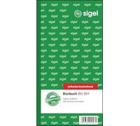 Sigel BO091 Voucher Book 360 Tickets 105 x 200 mm 2 x 60 Sheets Carbonless Green