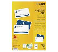 SIGEL Business Cards LP850 85x55 mm 3C, 225 gsm, double-sided, bright white, 100 pcs (10 sheets)