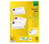 SIGEL DP939, 85x55 mm (A4), Business Cards, mp, 200 gsm, printable, bright White, 600 Piecesequal to60 sheets