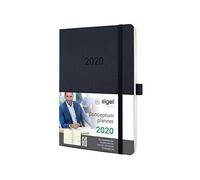 SIGEL C2022 Weekly diary 2020, approx. A5, black, softcover - Conceptum
