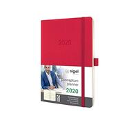 SIGEL C2034 Weekly diary 2020, approx. A5, red, softcover - Conceptum