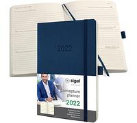 Sigel C2232 Conceptum Weekly Planner 2022-13,5 x 21 cm - Softcover - 192 Pages - Blue