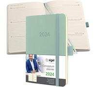 SIGEL C2439 Conceptum Weekly planner 2024, approx. A6, Green, softcover, 2 pages equal to 1 week, 176 pages