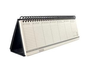 SIGEL C2480 Conceptum Desktop planner 2024, large, large, Black, hardcover, 2 pages equal to the w t the bottom and notes at the top, 132 pages