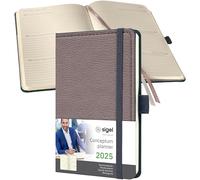 SIGEL C2552 Conceptum Weekly Planner 2025, Design Taupe, 9,5 x 15 cm, hardcover, 176 Pages, Taupe