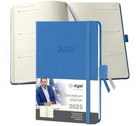 SIGEL C2569 Conceptum Weekly Planner 2025, Approx. A6, Blue, hardcover, 2 Pages = 1 Week, 176 Pages