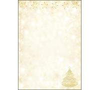 SIGEL Christmas Design Paper A4 | DP083, Christmas tree and Christmas stars, 90