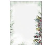 SIGEL Christmas Design Paper A4 | DP177, fir cones, 90 gsm, green, 100 sheets