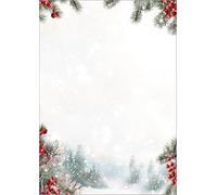 SIGEL Christmas Design Paper A4 | DP690, “Scandinavian Snow”, 25 sheets, sustainable Christmas paper