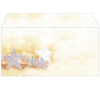 Sigel DU035 Christmas envelope 'Glitter Stars', DL, 50 pcs.