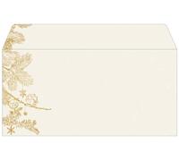 SIGEL Christmas Envelopes 22 x 11 cm | DU422, “Golden Christmas” design, gummed, 50 pieces