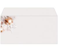 SIGEL Christmas envelopes 22 x 11 cm | DU429, “Christmas in Rose Gold” design, gummed, pack of 50