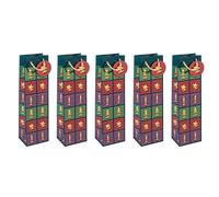 SIGEL GT048 Gift bag bottle, Green, Red, violet, 10 x 35 cm