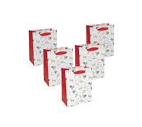 SIGEL Christmas gift bag 18 x 23 cm - pack of 5