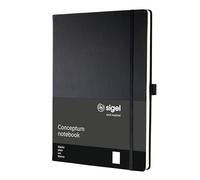 SIGEL CO110 Premium Notebook plain, A4, hardcover, Black - Conceptum