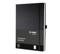 SIGEL CO111 Premium Notebook squaRed, A4, hardcover, Black - Conceptum