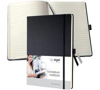 SIGEL CO112 Premium Notebook lined, A4, hardcover, Black - Conceptum