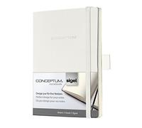 Sigel CO235 CONCEPTUM® Notebook, approx. A6, lined, softcover, elastic fastener, white
