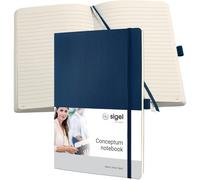 SIGEL CO317 Premium Notebook lined, A4, softcover, Blue - Conceptum lined approx