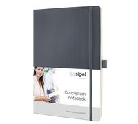 SIGEL CO318 Premium Notebook squaRed, A4, softcover, Grey - Conceptu (US IMPORT)