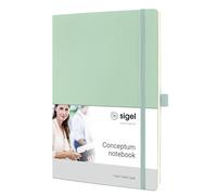 SIGEL CO335 Conceptum Notebook, lined, approx. A4, Green, softcover, 194 pages