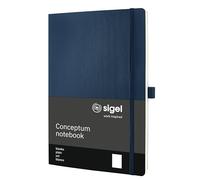 Sigel CO340 Notebook Conceptum - approx. A4 - blank - dark blue - softcover - 194 p. - PEFC-certified