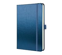 Sigel Conceptum Notebook A5 148x213x20mm Hardcover Softwave Surface 194 80gsm Ruled Pages With Pen Loop & Elastic Fastener Blue Metallic - CO403