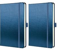 Sigel CO403 Conceptum Notebook, Lined, Approx. A5, Blue, hardcover, 194 Pages (Pack of 2)
