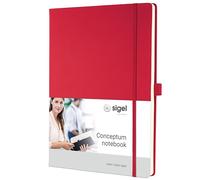 SIGEL CO645 Premium Notebook lined, A4, hardcover, Red - Conceptum