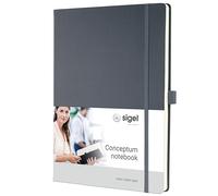 SIGEL CO649 Premium Notebook lined, A4, hardcover, Grey - Conceptum