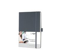 SIGEL CO658 Premium Notebook squaRed, A5, hardcover, Grey - Conceptum