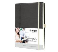 SIGEL CO696 Conceptum Notebook, design Casual, dotted (dot grid), approx. A4, Grey, White, hardcover, 194 pages