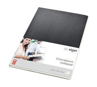 SIGEL CO801 Notepad, approx. A4, lined, hardcover, Black - Conceptum