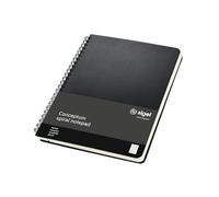 SIGEL CO822 Spiral Notepad, approx. A5, squaRed, hardcover, Black - Conceptum