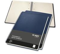 Sigel CO824 Spiral notepad Conceptum - approx. A4 - squared - dark blue - hardcover - 160 p. - PEFC-certified - pack of 3
