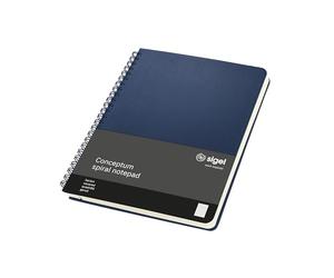 Sigel CO826 Spiral notepad Conceptum - A5 - squared - dark blue - hardcover - 160 p. - PEFC-certified