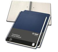 Sigel CO826 Spiral notepad Conceptum - A5 - squared - dark blue - hardcover - 160 p. - PEFC-certified - pack of 3
