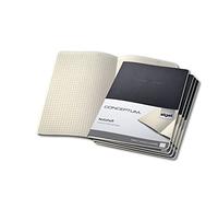 SIGEL CO860 Pack of 5 Journals, approx. A4 (18.7 x 27 cm), squaRed, softcover, Black - Conceptum
