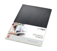 SIGEL Conceptum A4 Hardcover Notepad | CO800, squared, black, ideal as a diary, bullet journal, idea book or writing notebook