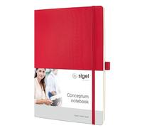 Sigel CONCEPTUM A4 Lined Softcover Notebook - Red