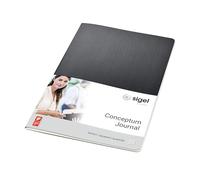 SIGEL Conceptum A4 Softcover Notebook | CO860, squared, black, ideal as a diary, bullet journal, idea book or writing notebook