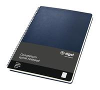 SIGEL Conceptum A4 Spiral Hardcover Notepad | CO824, midnight blue, squared, ideal as a diary, bullet journal, idea book or writing notebook