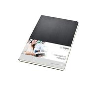 SIGEL Conceptum A5 Hardcover Notepad | CO803, ruled, black, ideal as a diary, bullet journal, idea book or writing notebook